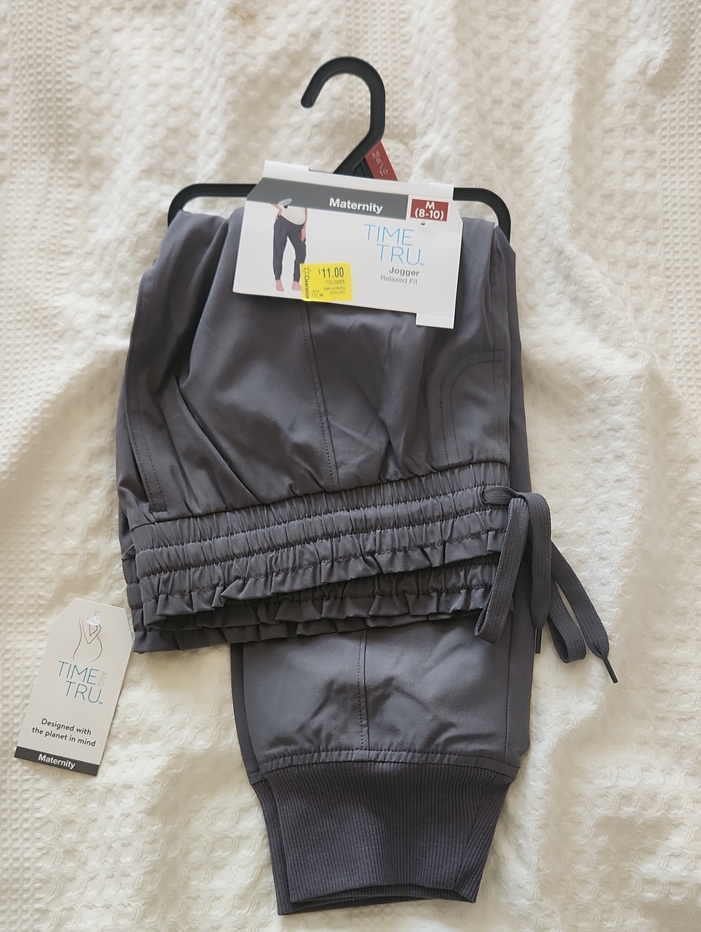 Time and Tru Gray Maternity Jogger Pants